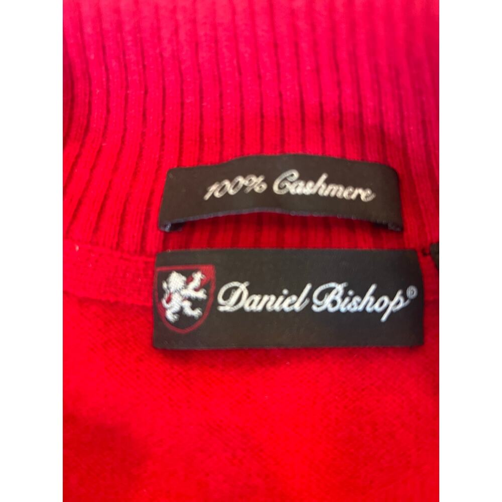 Daniel Bishop 100% Cashmere Pullover Quarter Zip Sweater Men XL Classy Preppy - Picture 2 of 10